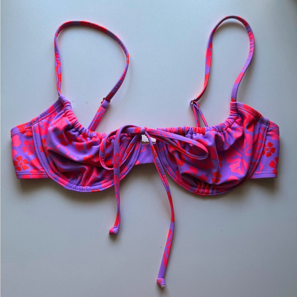 Kulani Kinis Pink Purple Underwire Bikini Top